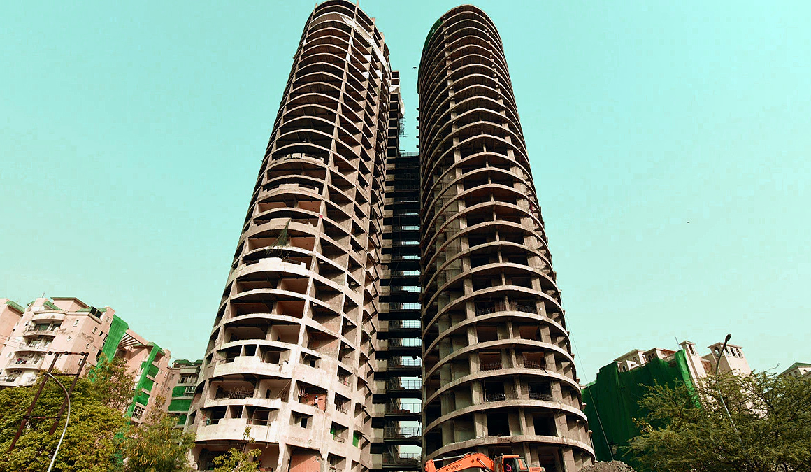 Supertech Twin Tower Demolish